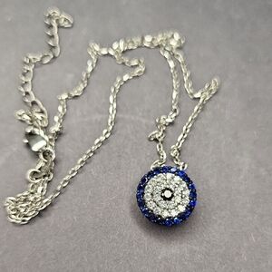 Dazzling Blue Crystal Necklace
